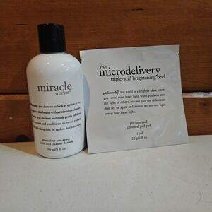 Philosophy Miracle Worker Anti-Aging Lactic Acid Cleanser‎ & Mask 8 Oz 240 ml